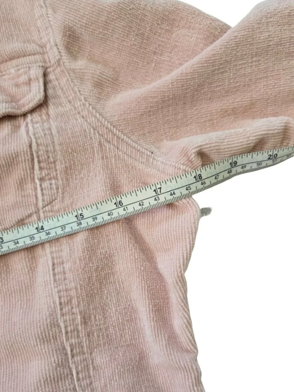 Share AC 3998 Girls L Pink Corduroy Jacket Cropped Y2K Cottagecore Preppy